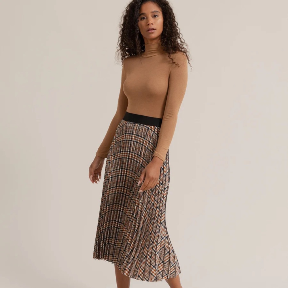 Modern Citizen Miriam Checkered Pleated Skirt